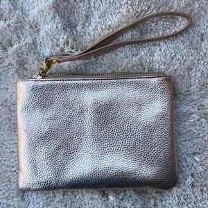 Francesca’s Rose Gold Clutch Wristlet